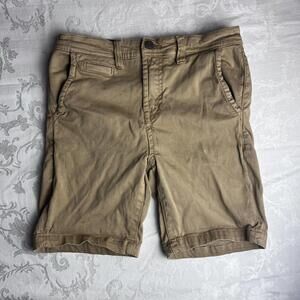 7 For All Mankind Boys Shorts Size 10 Khaki Slash Pockets Cuffed